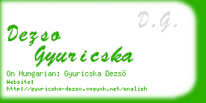 dezso gyuricska business card